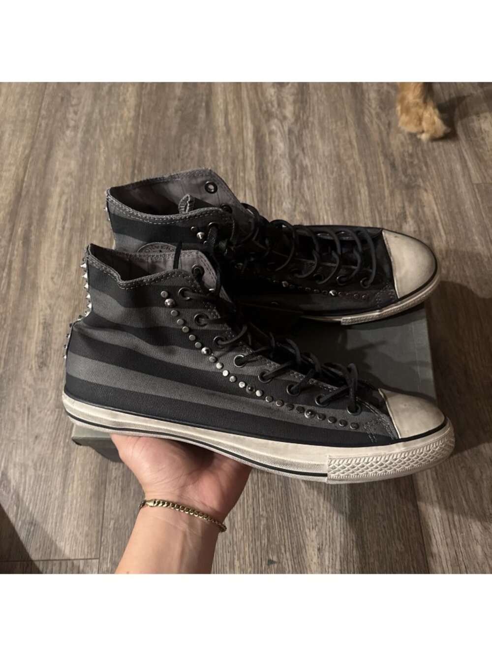 Converse X John Varvatos Chuck Taylor Studded Hi Men’s Striped Size 13